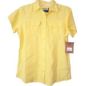 MAGELLAN Buttercup Yellow Classic-Fit Fish Gear Button Shirt - Girl's XL
